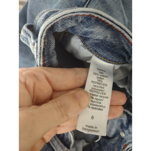 Edgely lightly Distressed Cropped Jeans 8 Normcore Classic Casual Preppy - Picture 3 of 6